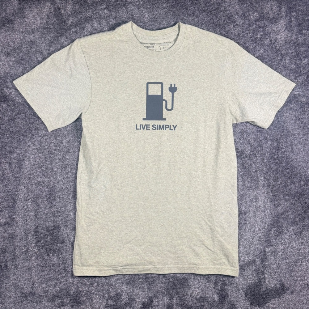 Patagonia Live Simply Electric Pump Responsibili-Tee Grey Mens Small S